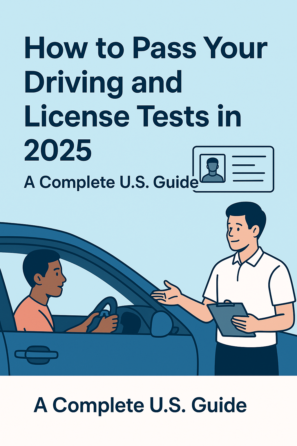 “Young driver practicing parallel parking before U.S. driving test 2025.”