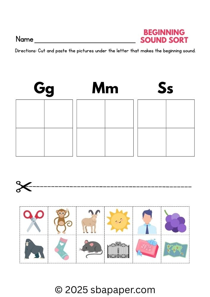Fine motor skills worksheet preview