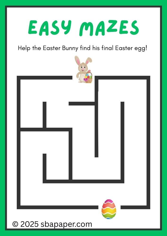 Maze worksheet preview